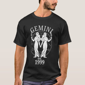 T-shirt Jumeaux du zodiaque Gémeaux nés en 1999