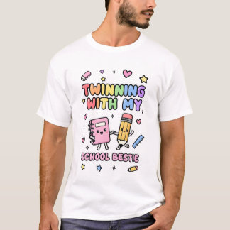 T-shirt Jumelage avec ma meilleure amie de l'école Cahier 