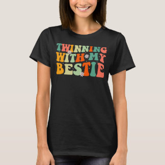 T-shirt Jumelage Avec Mon Bestie Drôle Jour jumeaux