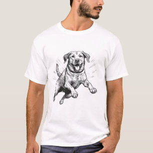 T-shirt Jumelage Black & White Labrador Retriever
