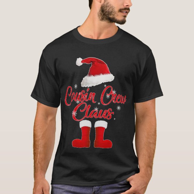 T-shirt jumelage de famille de noël avec l'équipage du cou (Devant)