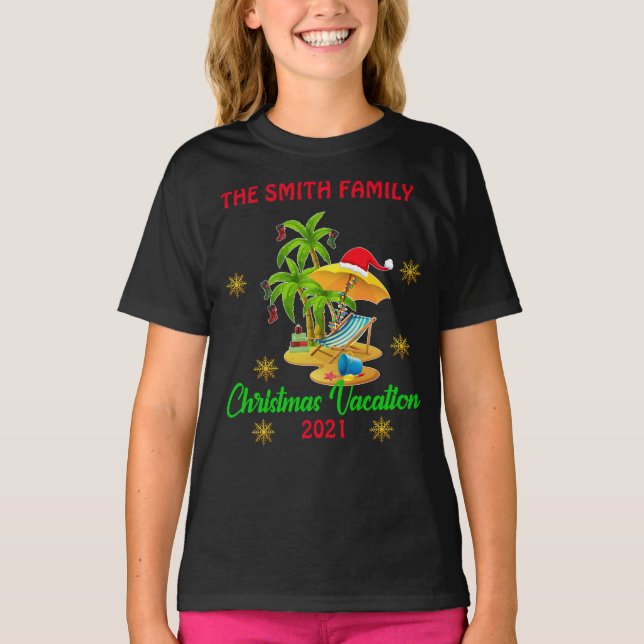 T-shirt jumelé du groupe de vacances de Noël (Devant)