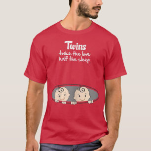 T-shirt Jumelles Jumelles Pékin Amusante Grossesse mignonn