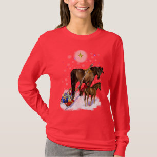 T-shirt Jument de Noël et chemise de bébé