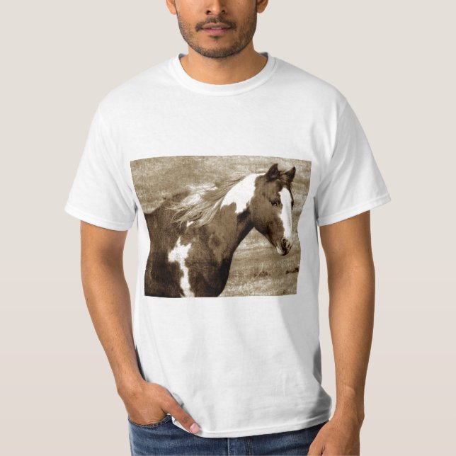 T-shirt Jument de regard antique de peinture (Devant)