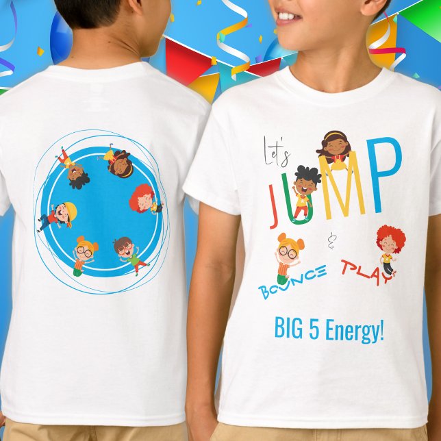 T-shirt Jump Bounce Jouer à Trampoline Park Birthday Boy (Jump Bounce Play Trampoline Park Birthday Boy T-Shirt)