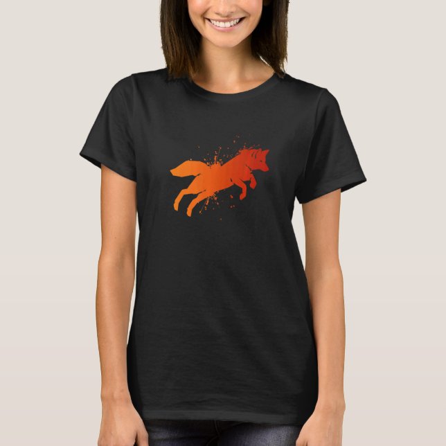 T-shirt Jumping fox hunter fox hunting kitsune  2 (Devant)