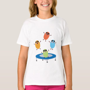 T-shirt Jumping mignon Haricots de bonbons portant des lun