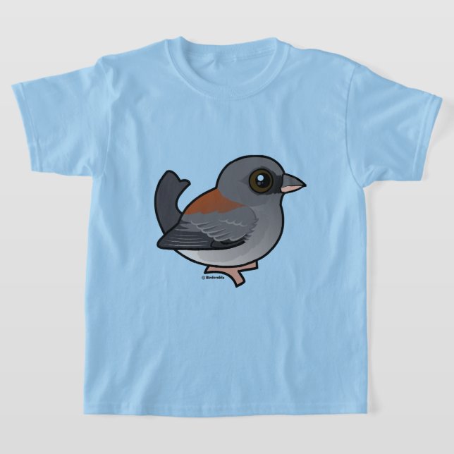 T-shirt Junco aux yeux foncés (dos rouge) (Poser)