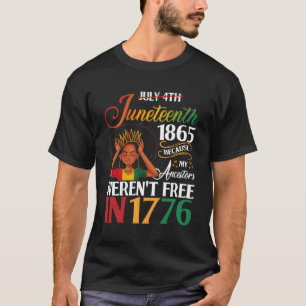 T-shirt Jundixième Noir Parce Que Mon Ancêtre N'Était Pas