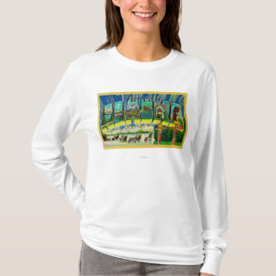 T-shirt Juneau, lettre ScenesJuneau, AK d'AlaskaLarge