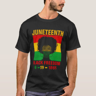 T-shirt Junenth Celebrations Through Glasses Of Bold Black