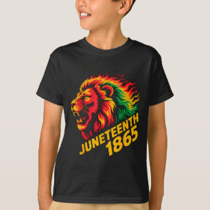 T-shirt Juneteenth 1865 lion rasta