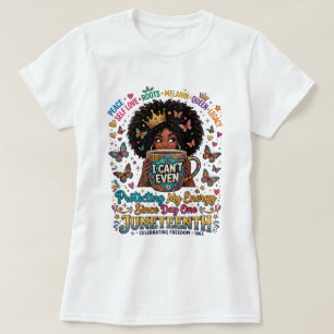 T-shirt Juneteenth « Alimenté par le café et la li