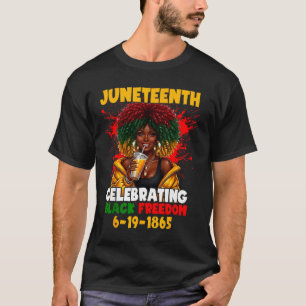 T-shirt Juneteenth célébrant la liberté noire 1865 afro