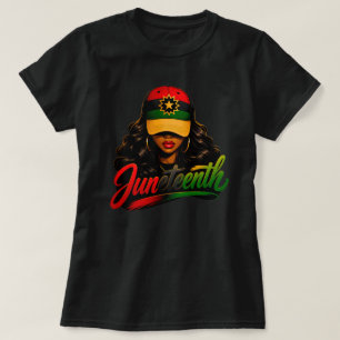T-shirt Juneteenth Femmes Afro Noires Mélanine Liberté 186