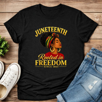 T-shirt Juneteenth Femmes Noires Enracinées Dans L