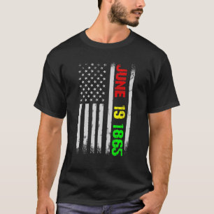 T-shirt Juneteenth Flag June 19 1865 Black History Junetee