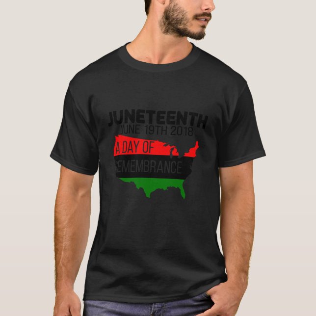 T-shirt Juneteenth par jour de souvenir (Devant)