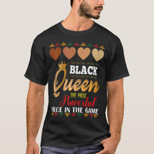 T-shirt Juneteenth reine noire la plus puissante des échec