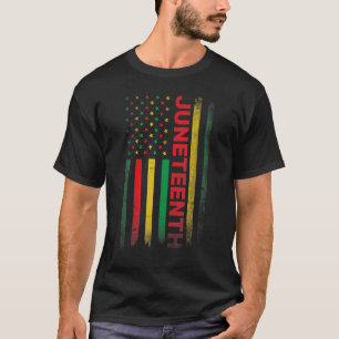 T-shirt Juneteenth Us Flag