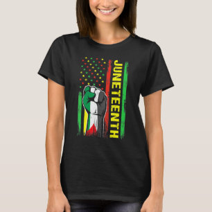 T-shirt Juneteenth Usa Flag Black History Day Afro America