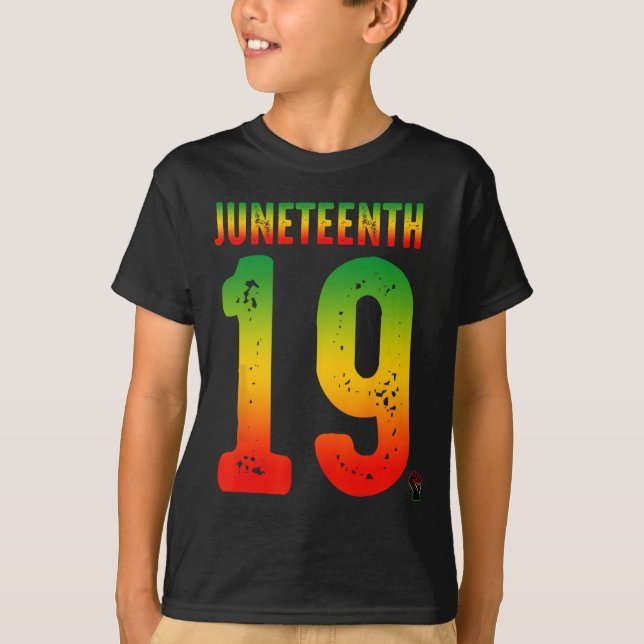 T-shirt Junetten Ancêtres noirs afro-américains Liberedo (Devant)