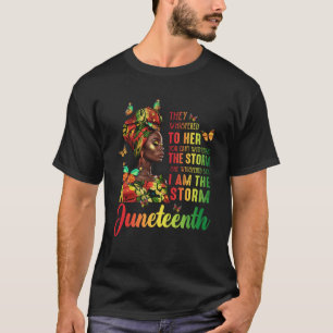 T-shirt Junetten Je Suis La Tempête Black Women Historien
