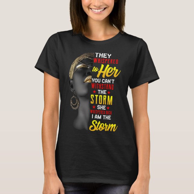 T-shirt Junetten Je Suis La Tempête Black Women Historien (Devant)