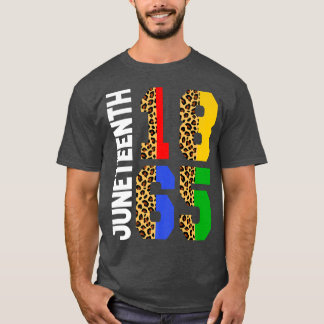T-shirt Junetten Leopard Freedom African American 1er juin
