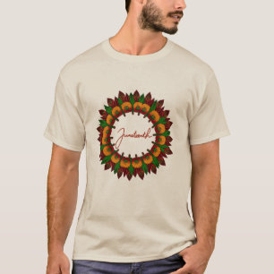 T-shirt Junetten mandala floral couleurs d'inspiration afr