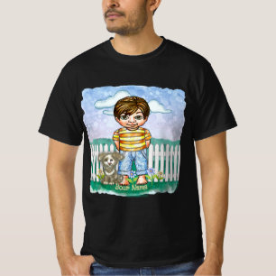 T-Shirt Junge und Hund