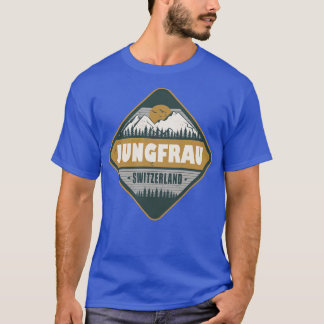 T-shirt Jungfrau Suisse Conception de Randonnées Vintages