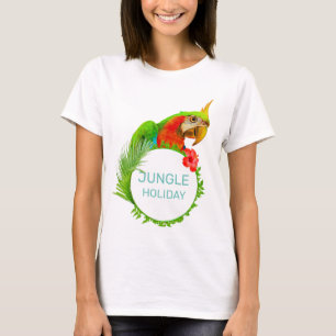 T-shirt Jungle Vacances & Belle Macaw Bird multicolore