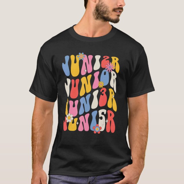 T-shirt Junior 2035 Retro Groovy Graduation Senior Class o (Devant)