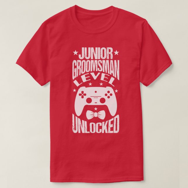 T-shirt Junior Groomsman Niveau Déverrouillé Mariage Party (Design devant)