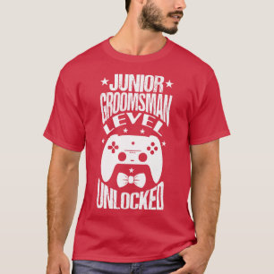 T-shirt Junior Groomsman Niveau Déverrouillé Mariage Party