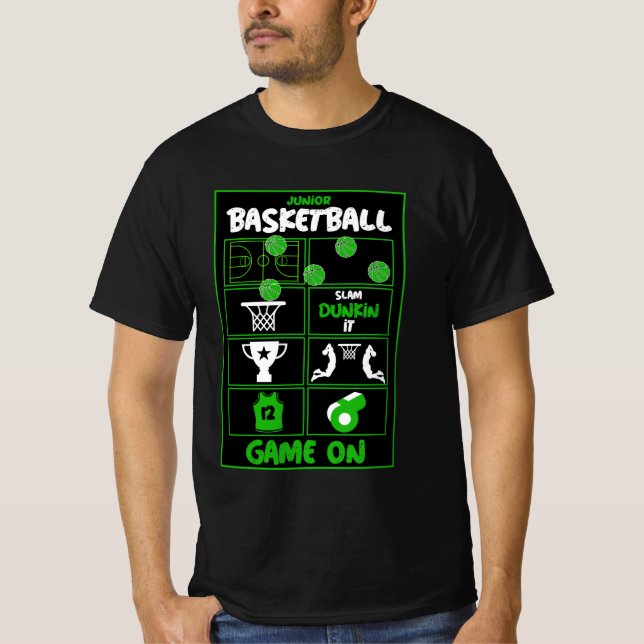 T-Shirt Junior Joueur De Basketball (Devant)
