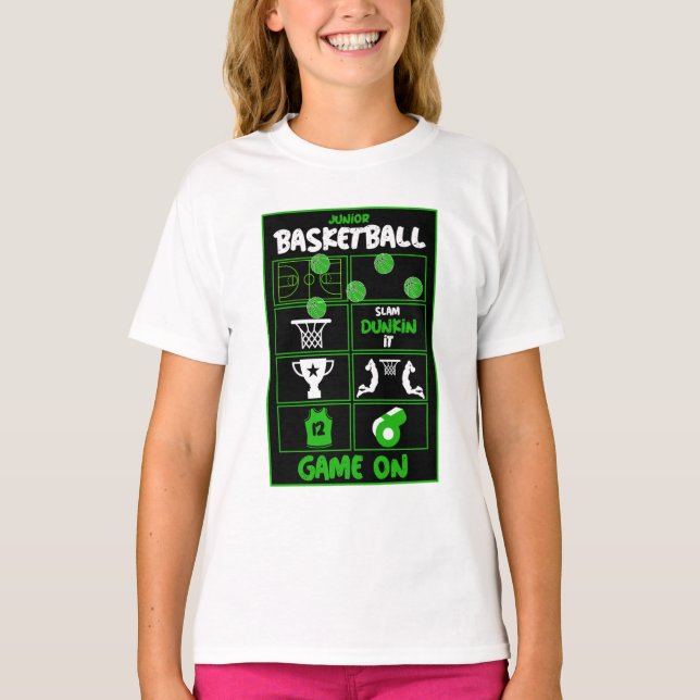 T-Shirt Junior Joueur De Basketball (Devant)