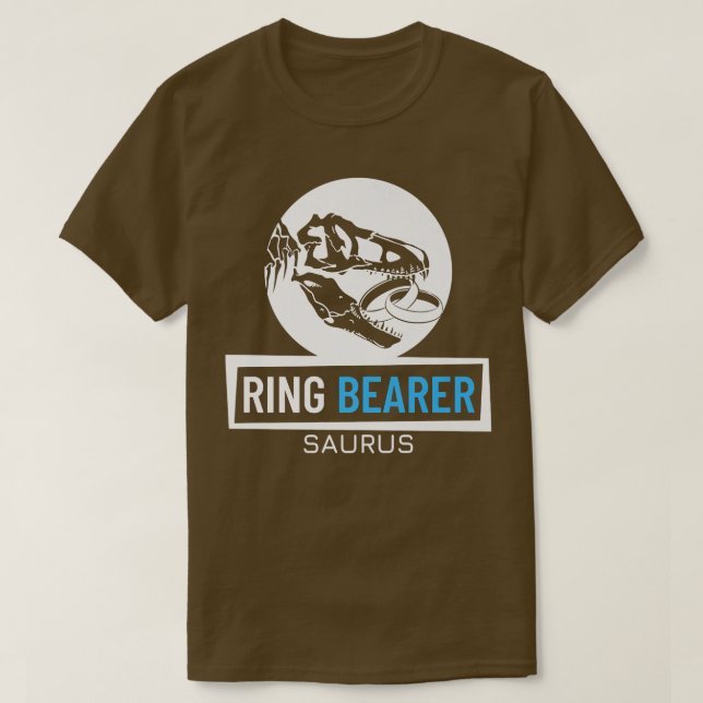 T-shirt Junior Ring Bearer Saurus Cortège de mariage Enfan (Design devant)