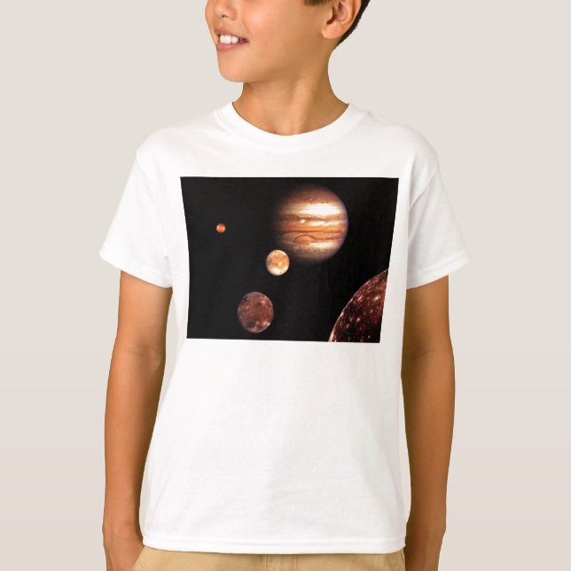 T-shirt Jupiter Moons Enfants Enfants Enfants Enfants et V (Devant)