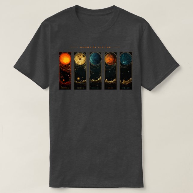T-shirt Jupiter Moons Exploration spatiale Cosmos Planet A (Design devant)