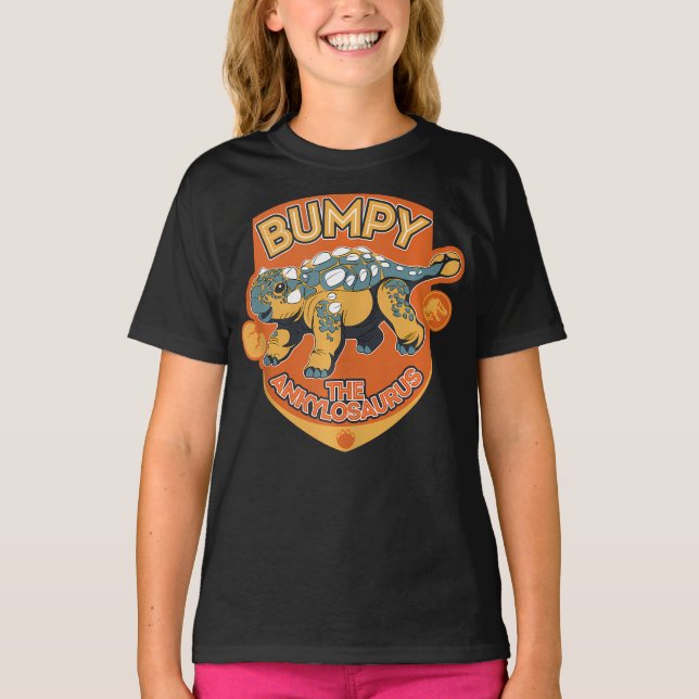 T-shirt Jurassic World Camp Cretaceous Bumpy The Ankylosau (Devant)