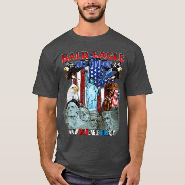 T-shirt Jus d'aigle chauve Si patriotique qu'il fait mal (Devant)
