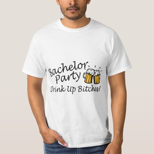 T-shirt Jus de bière de la fête de bachelor (Devant)