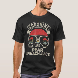 T-shirt Jus D'Épinards D'Été Retro Sunshine Et Pear W