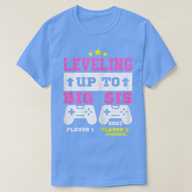 T-shirt Jusqu'à Big Sis 2023 Grossesse Faire-part (Design devant)