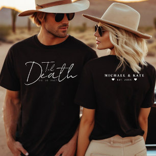 T-shirt Jusqu'à ce que la mort nous sépare Mariage noir
