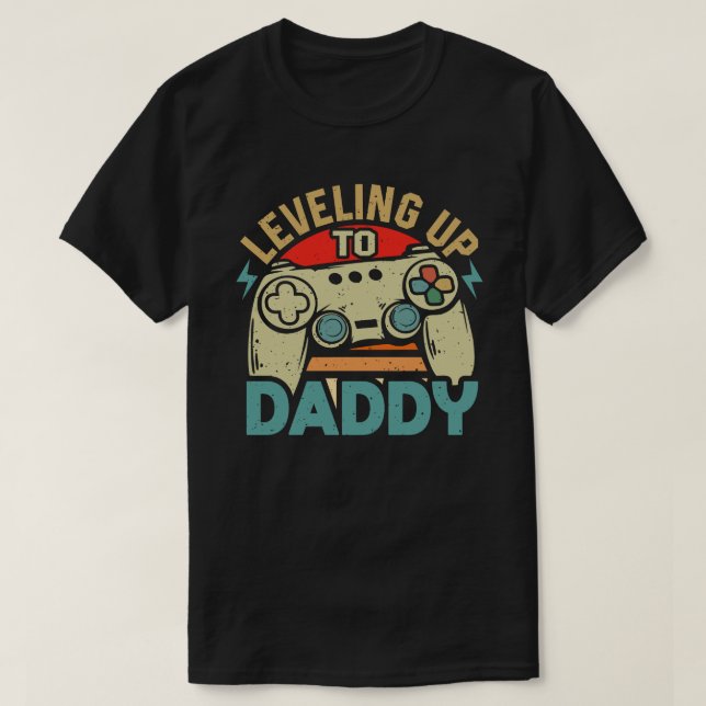 T-shirt Jusqu'À Daddy Gamer Jeu Promu À Papa (Design devant)