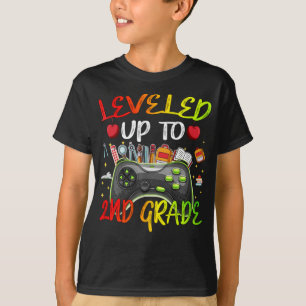 T-shirt Jusqu'À La 2E Année Gamer Retour À L'École Premièr